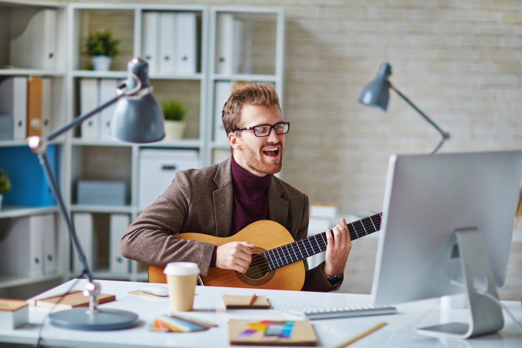 man singing 